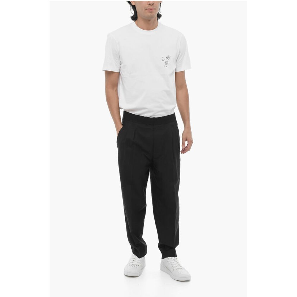 Neil Barrett Double-Pleat Slim Fit Pants with Elastic Waistband