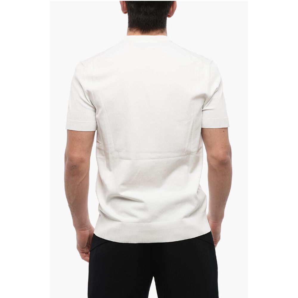 Neil Barrett Ribbed Hem TECNO Knitted T-Shirt