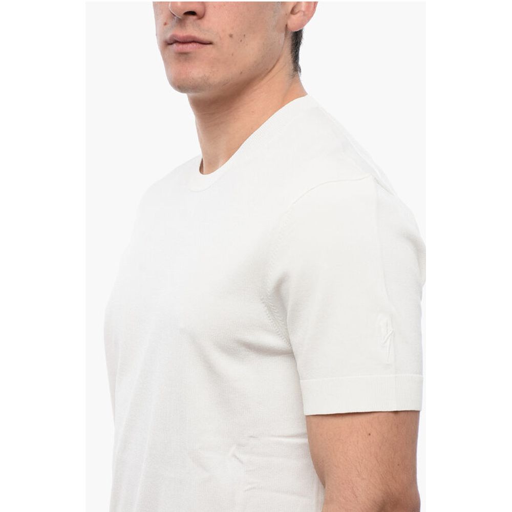 Neil Barrett Ribbed Hem TECNO Knitted T-Shirt