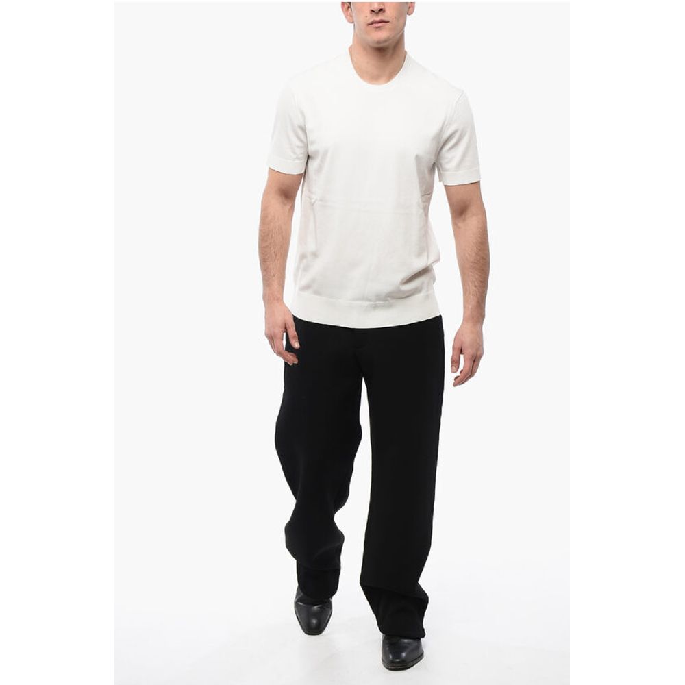 Neil Barrett Ribbed Hem TECNO Knitted T-Shirt