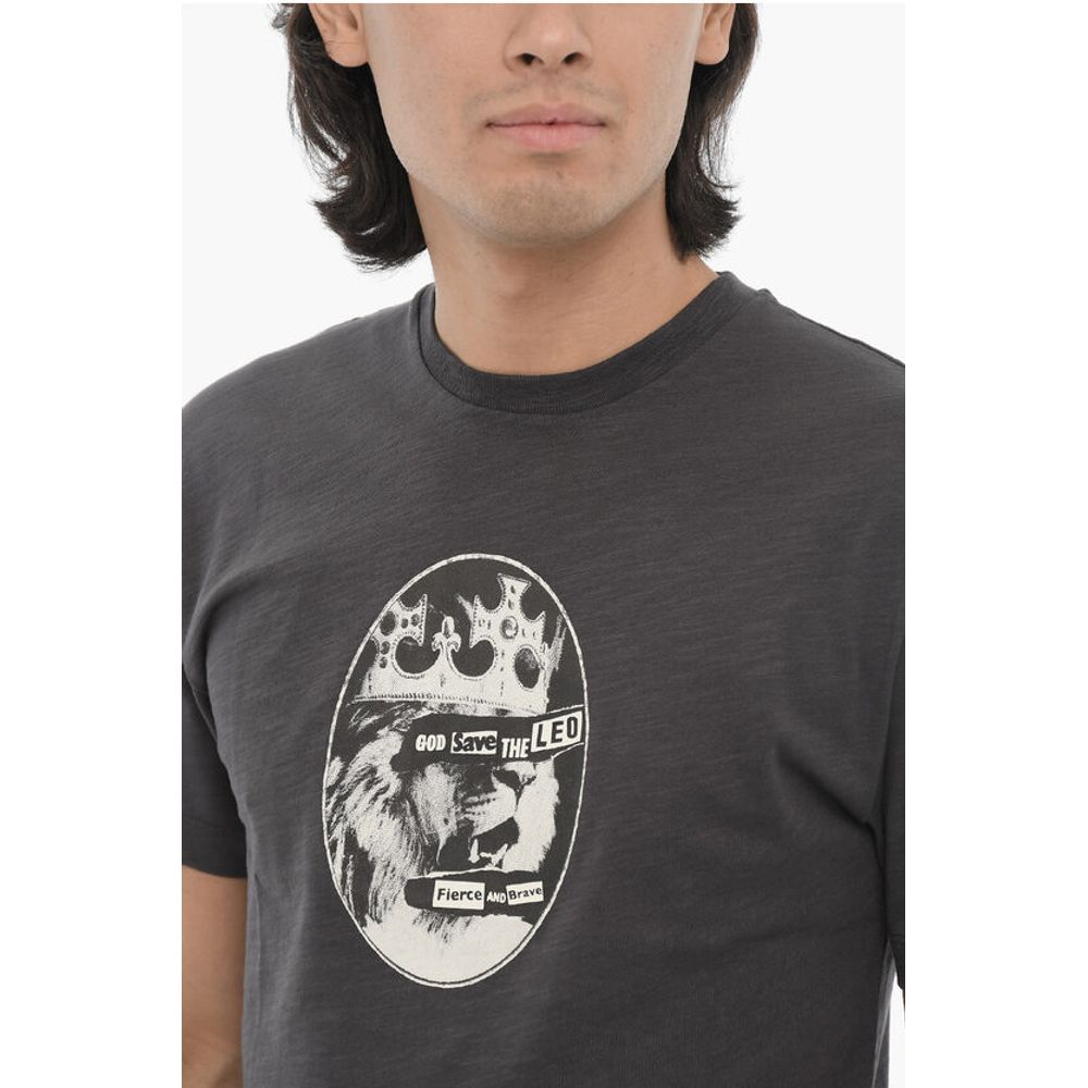 Neil Barrett Printed ROCK BAND ZODIAC LEON Crew-neck T-Shirt