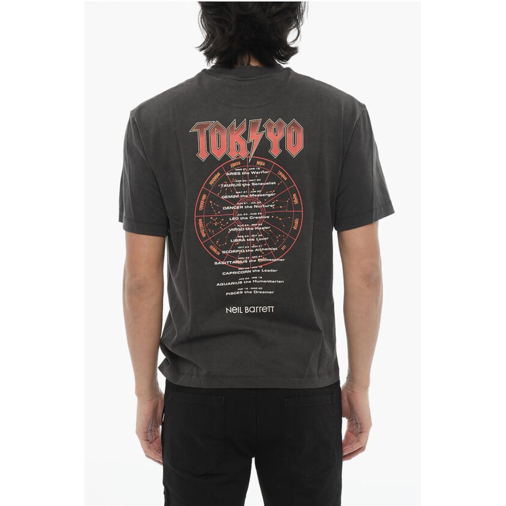 Neil Barrett Printed TOKYO GALACTIC TOUR Crew-neck T-Shirt