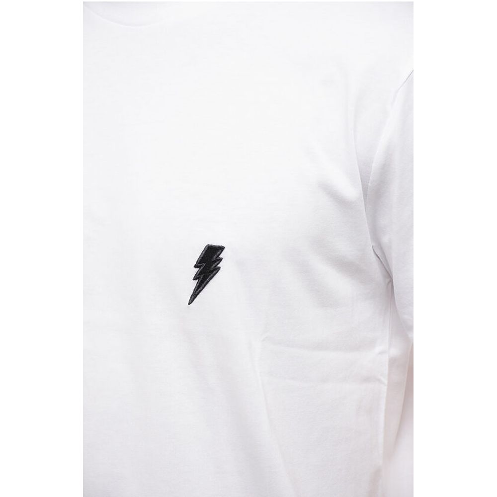 Neil Barrett BARNEYS NY X NEIL BARRETT Crew Neck BOLTED Cotton T-Shirt