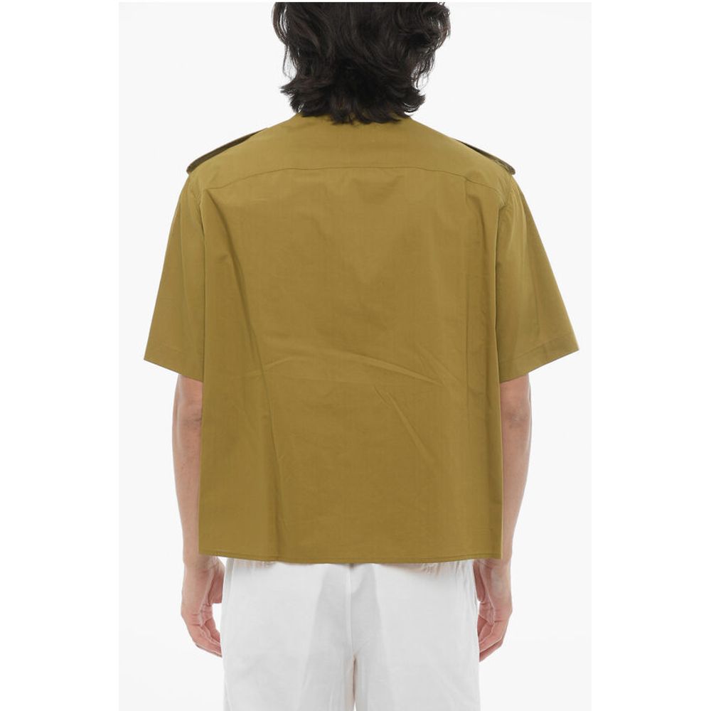 Neil Barrett Short Sleeved Loose Fit Shirt with Double Breast Pocket