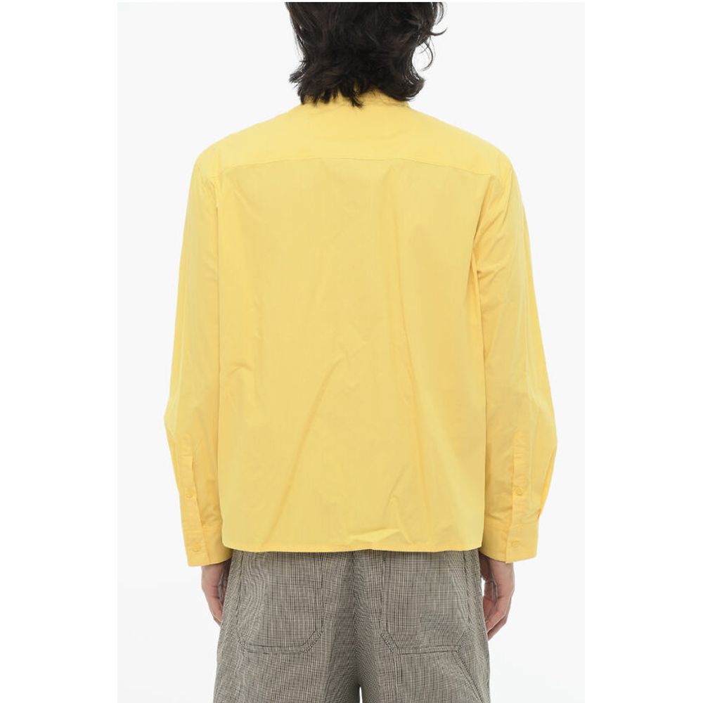 Neil Barrett Solid Color Loose Fit Shirt with Double Breast Pocket