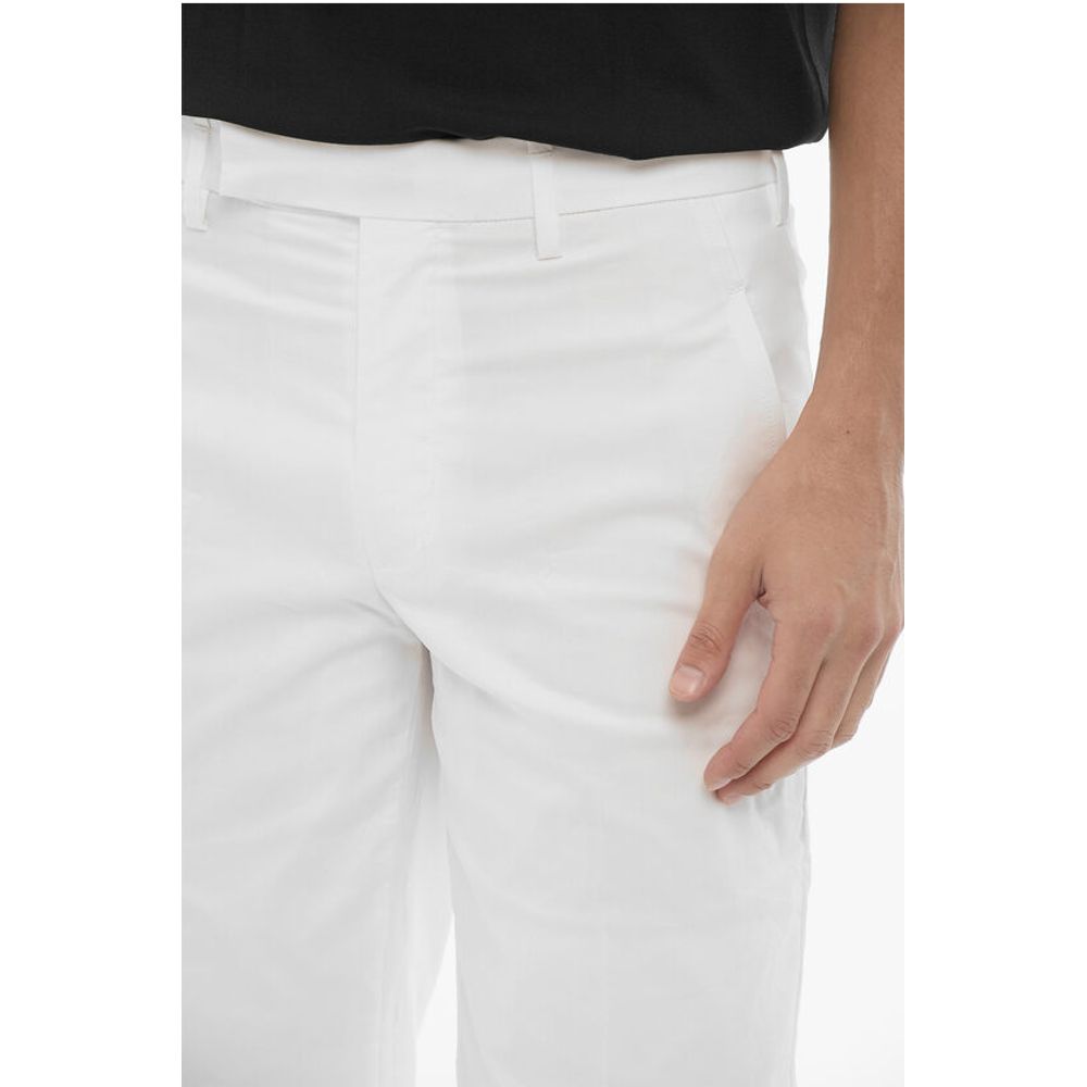 Neil Barrett Solid Color Slim Fit Chino Pants with Adjustable Ankle