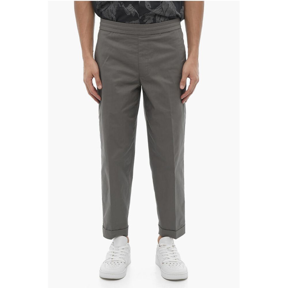 Neil Barrett Low-Waist Slim Fit Pants with Drawstring Waist
