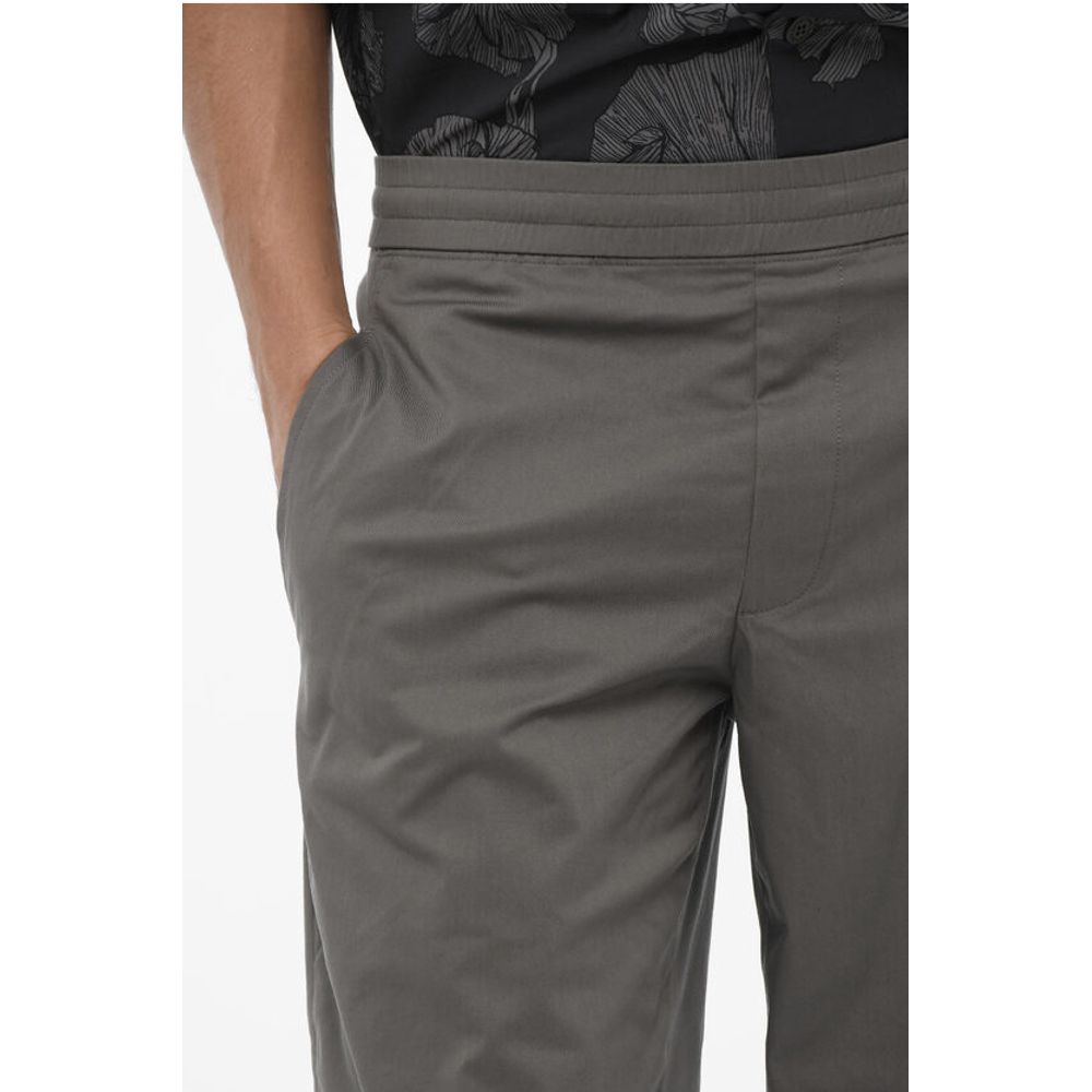 Neil Barrett Low-Waist Slim Fit Pants with Drawstring Waist