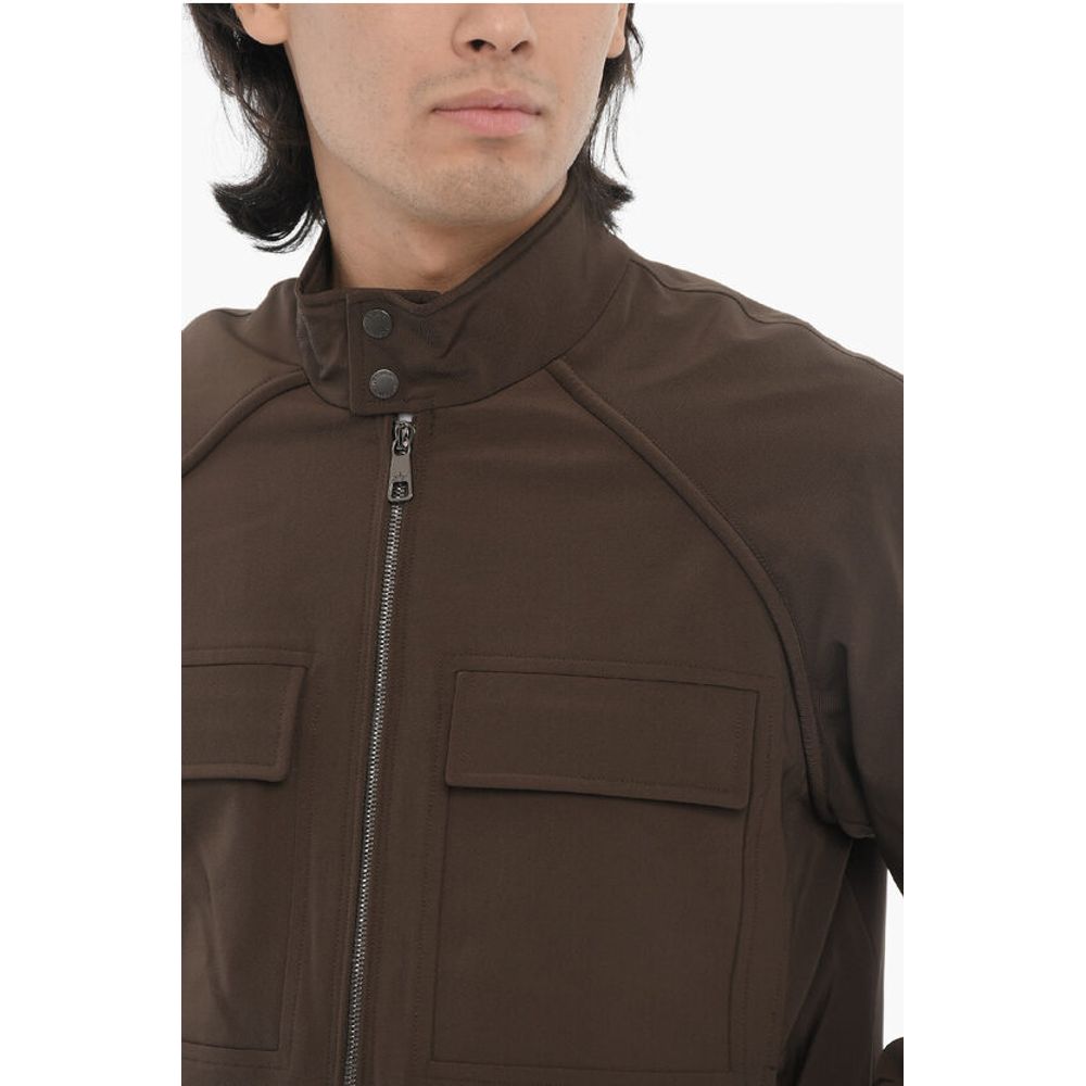 Neil Barrett Boxy Fit BARACUTA Jacket with Zip Closure