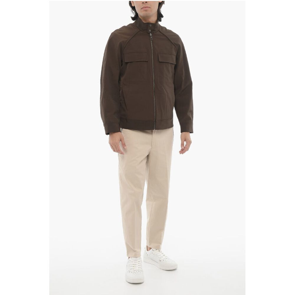 Neil Barrett Boxy Fit BARACUTA Jacket with Zip Closure