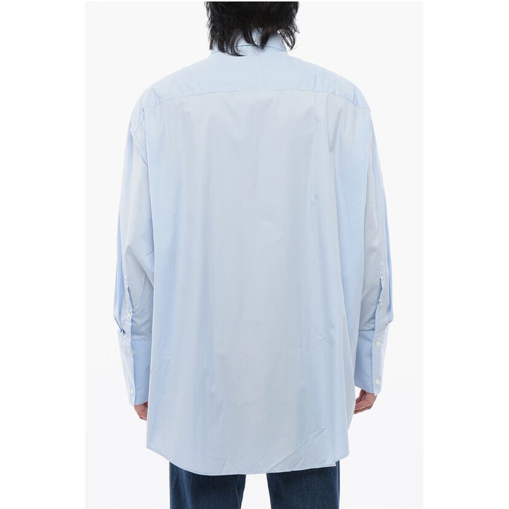 Ami Alexandre Mattiussi Button-down Cotton Shirt with Hidden Buttoning