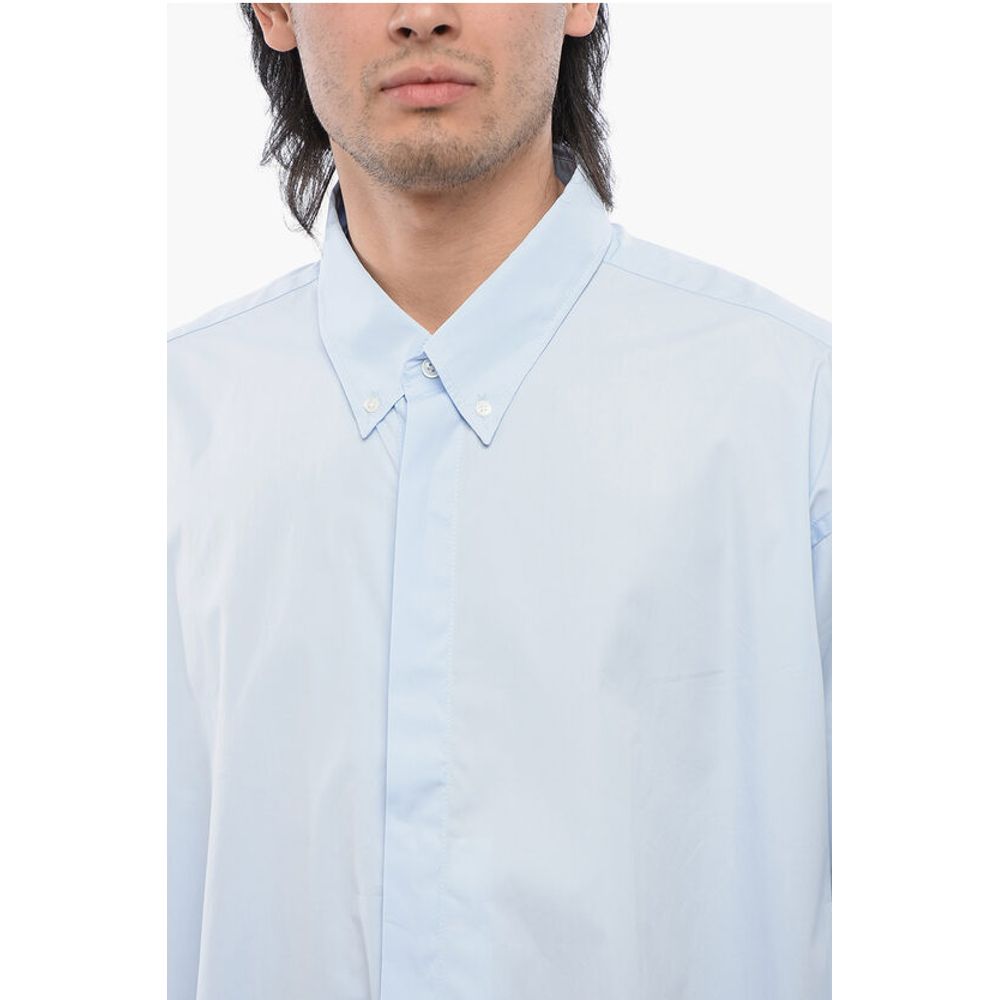 Ami Alexandre Mattiussi Button-down Cotton Shirt with Hidden Buttoning