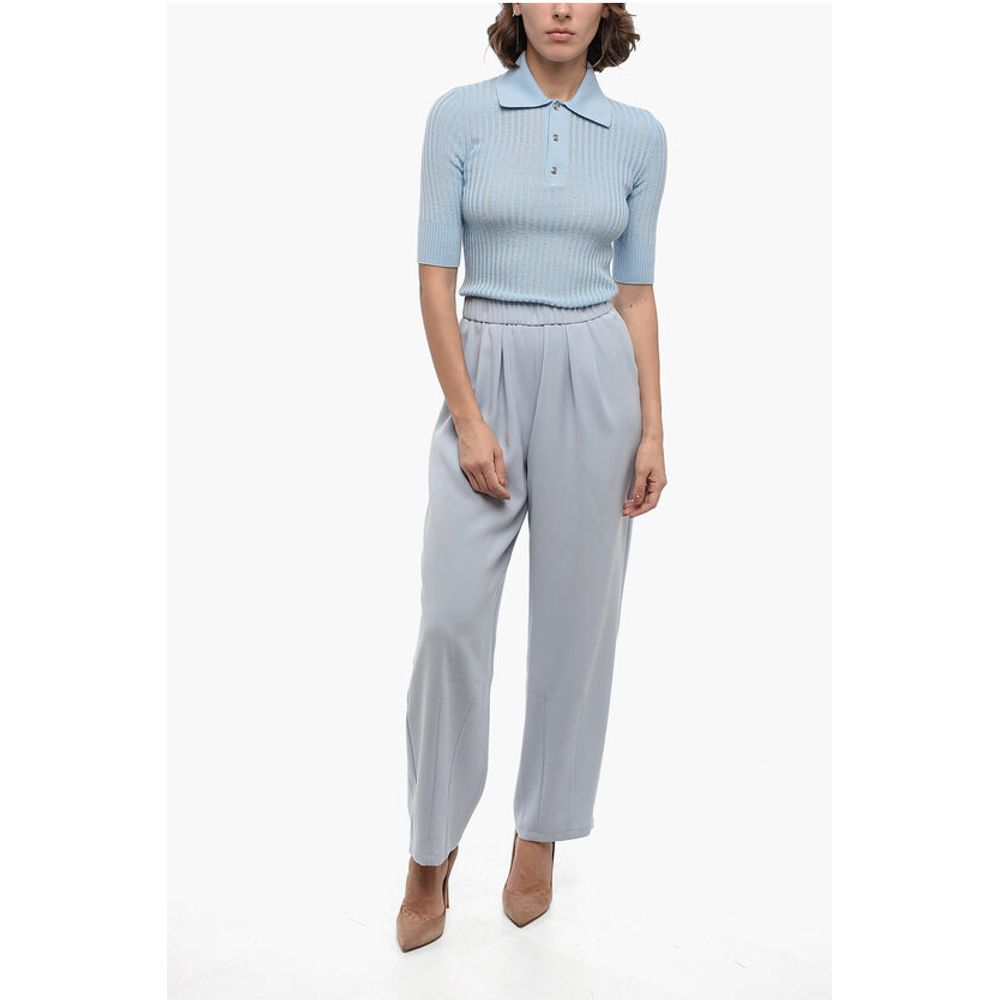 Armani EMPORIO Relaxed-Fit Pants with Dreapped Detailing