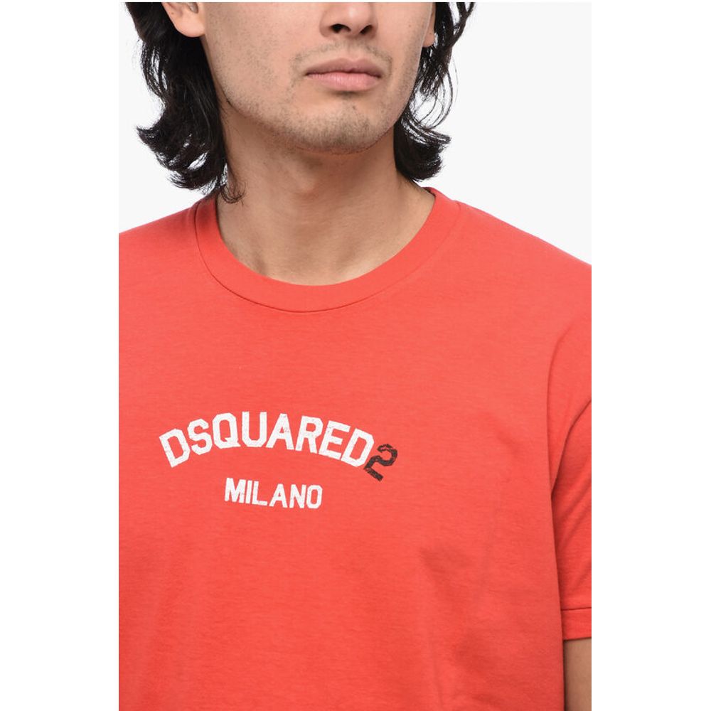 Dsquared² Cotton Crew-neck T-shirt with Frontal Print