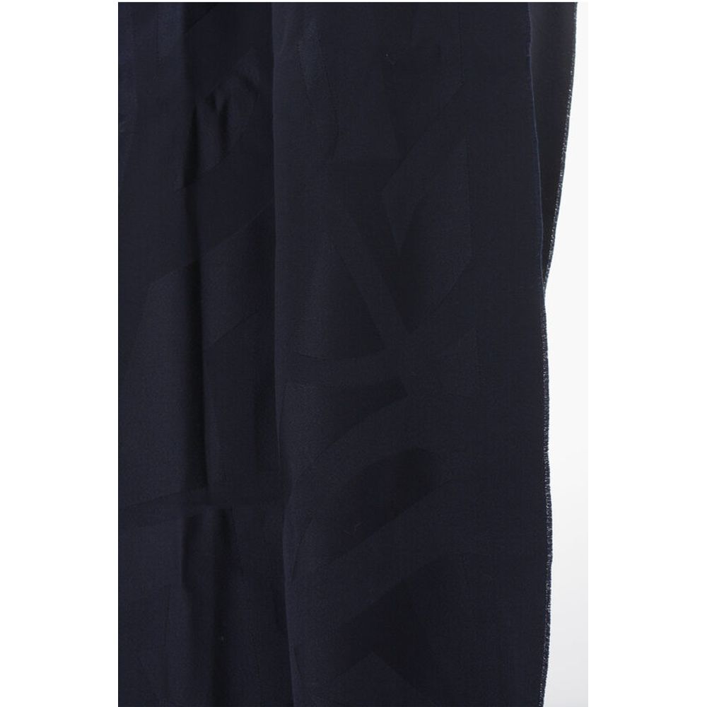 Saint Laurent Jaquard Foulard with Tone Sur Tone Logo