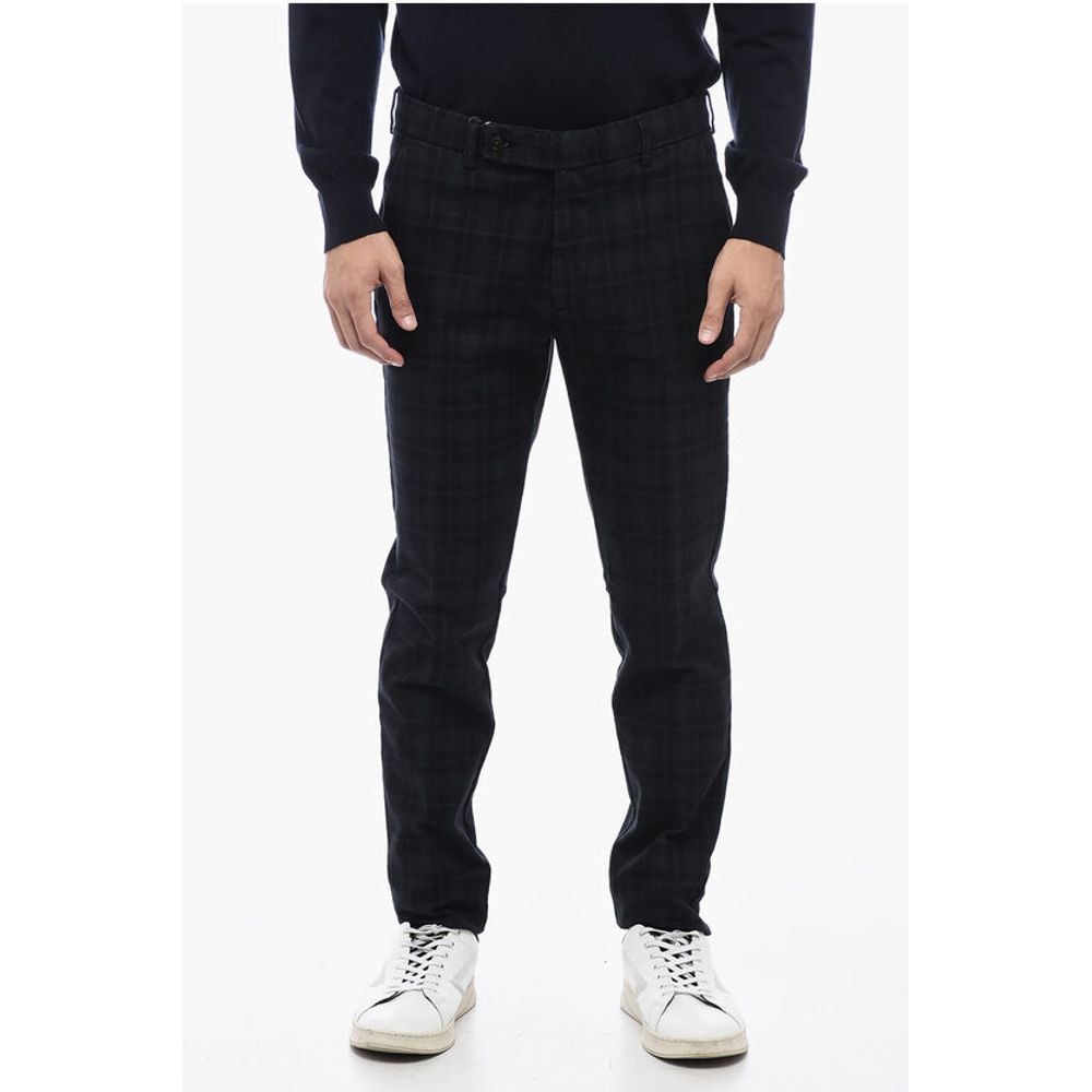 Berwich Slim Fit MORELLO Pants with Check Motif