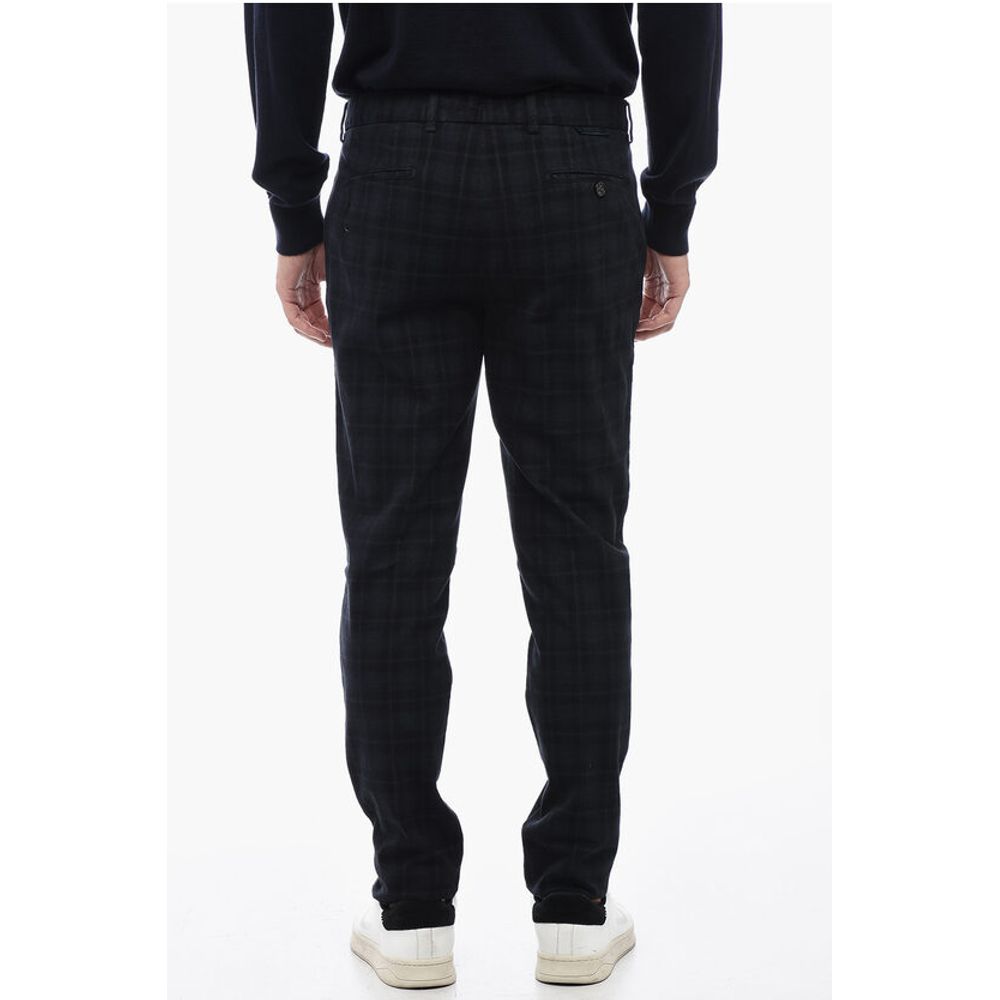 Berwich Slim Fit MORELLO Pants with Check Motif