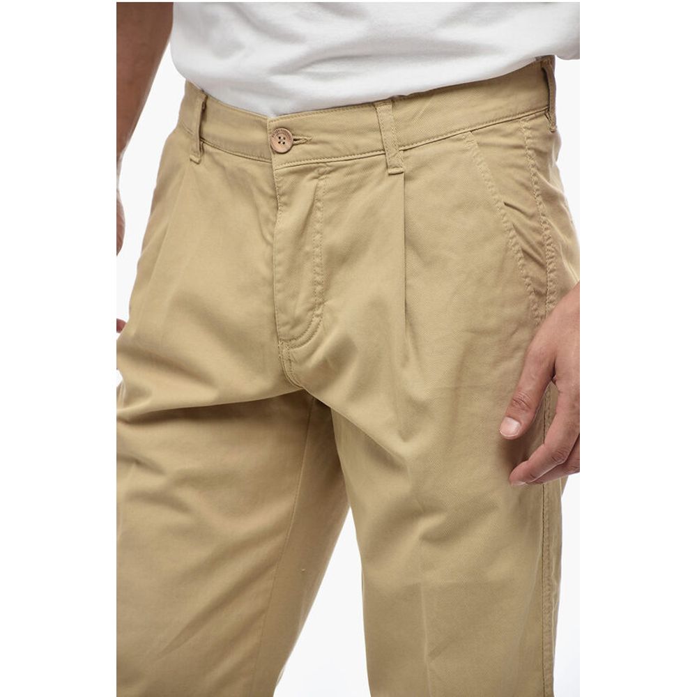 Maison Clochard Cotton Chino Pants with Logo