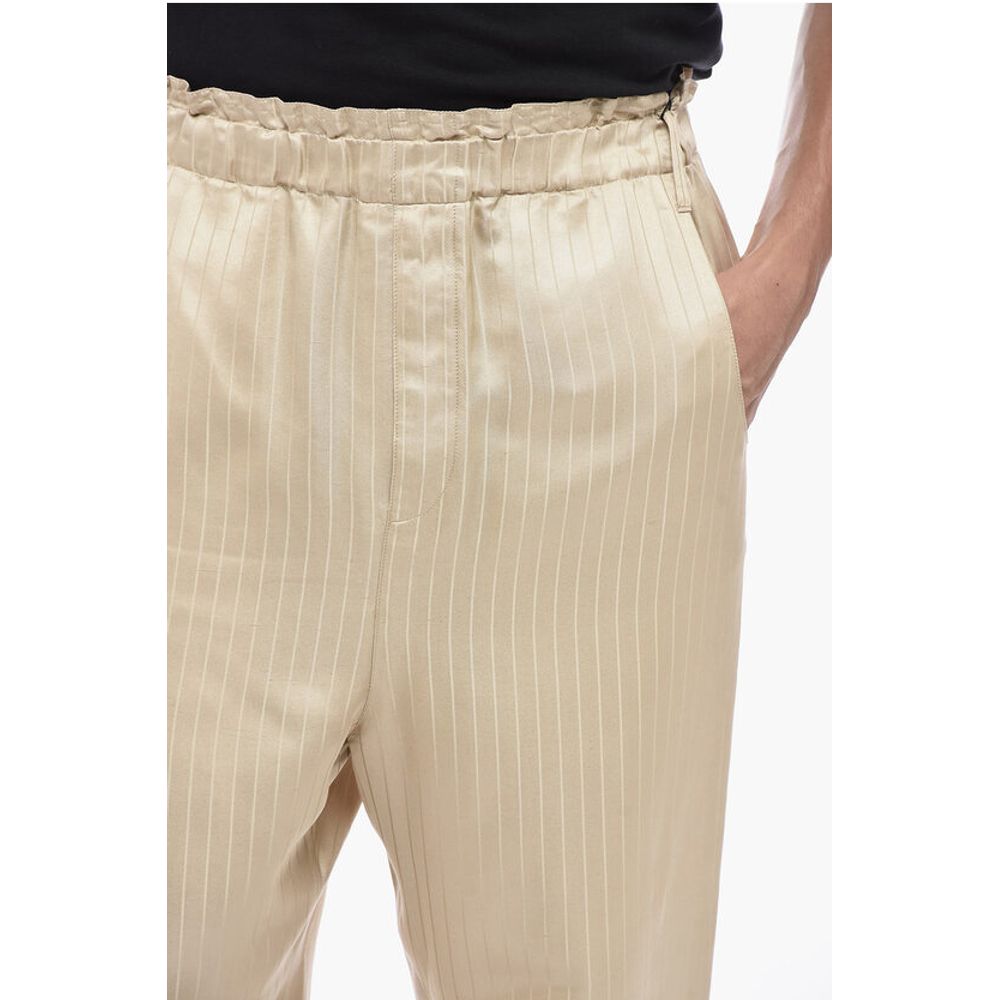 Saint Laurent Stripped Tailoring Pants with Drawstring