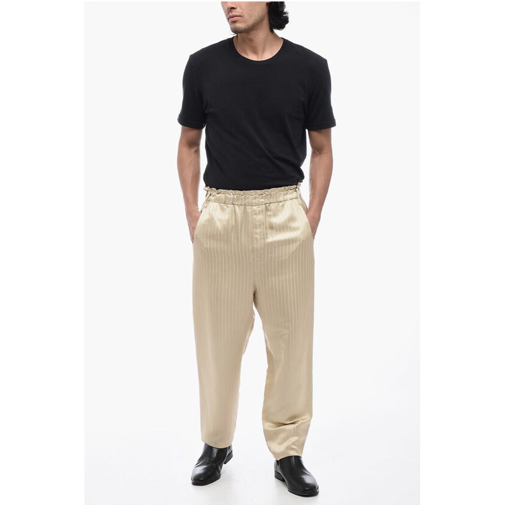 Saint Laurent Stripped Tailoring Pants with Drawstring