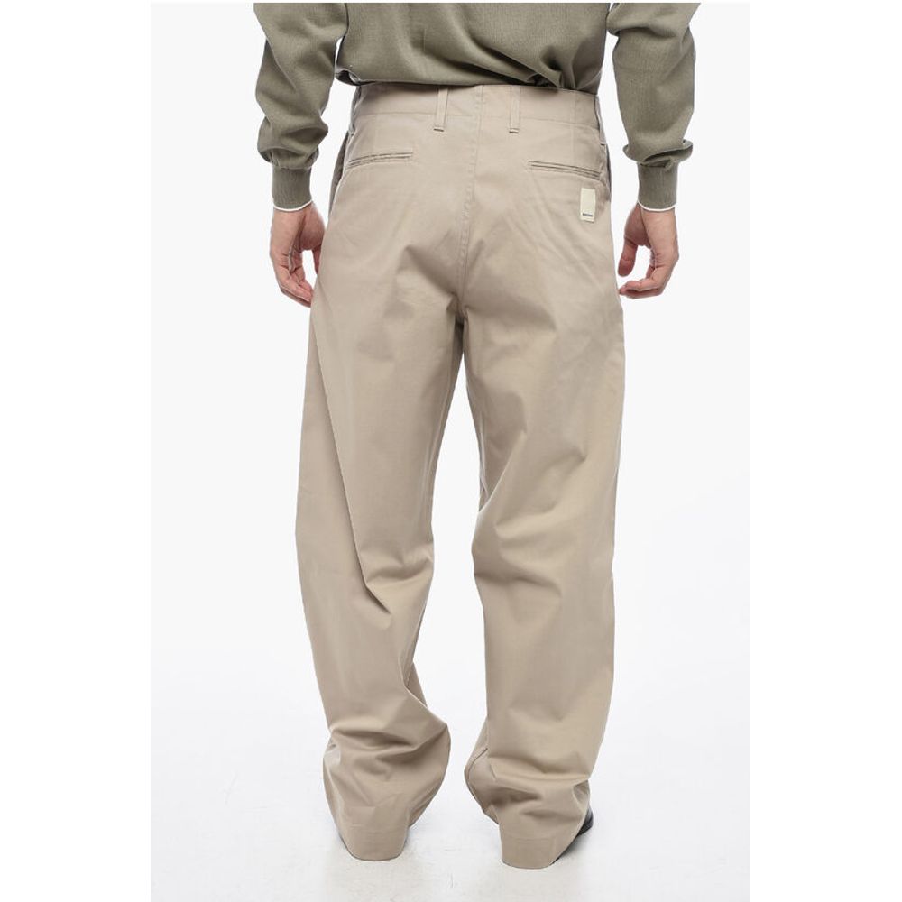 Armani EMPORIO Stretchy Cotton Wide-Leg Pants