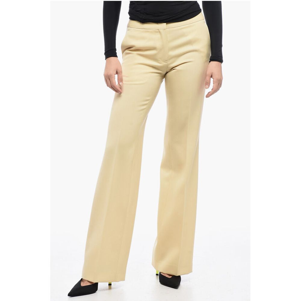 Jil Sander Grain de Poudre Wool Pants with Front Pleats