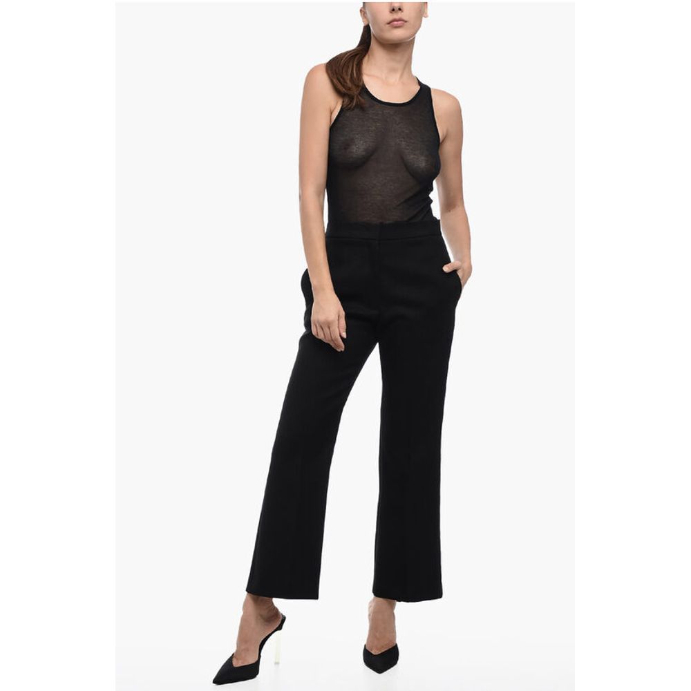 Jil Sander Serge Wool Cropped PantsPantaloni Crop in Lana Serge
