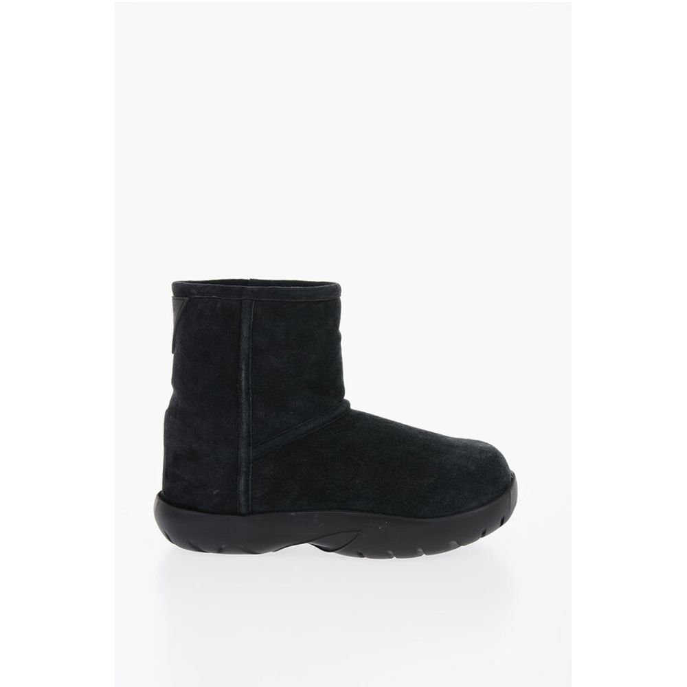 Bottega Veneta Shearling SNAP Ankle Boots with Logo Application