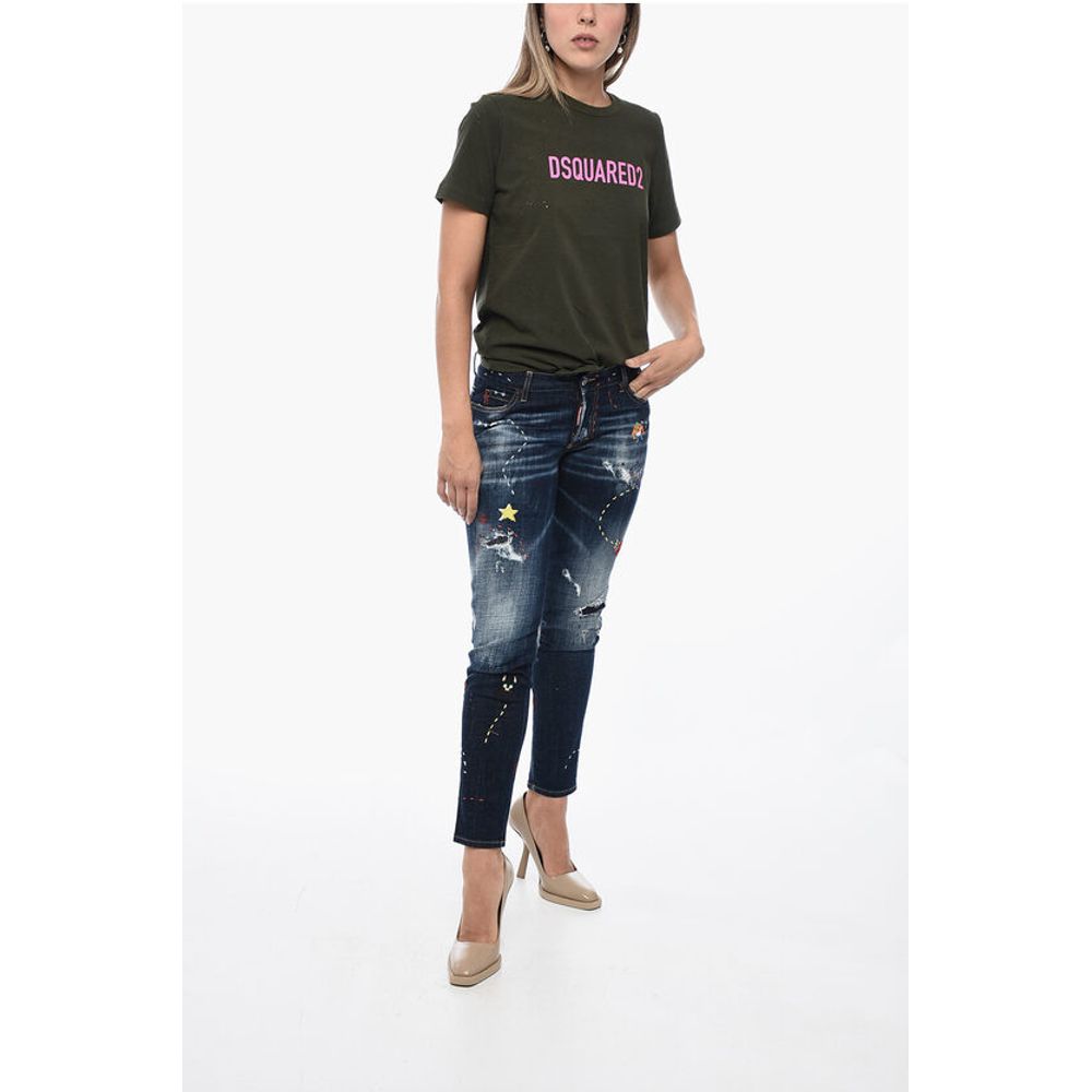 Dsquared² Skinny Monster Maze Denims with Embroderies 14,5cm