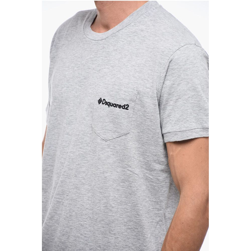 Dsquared² Crewneck T-Shirt with Logoed Chest Pocket