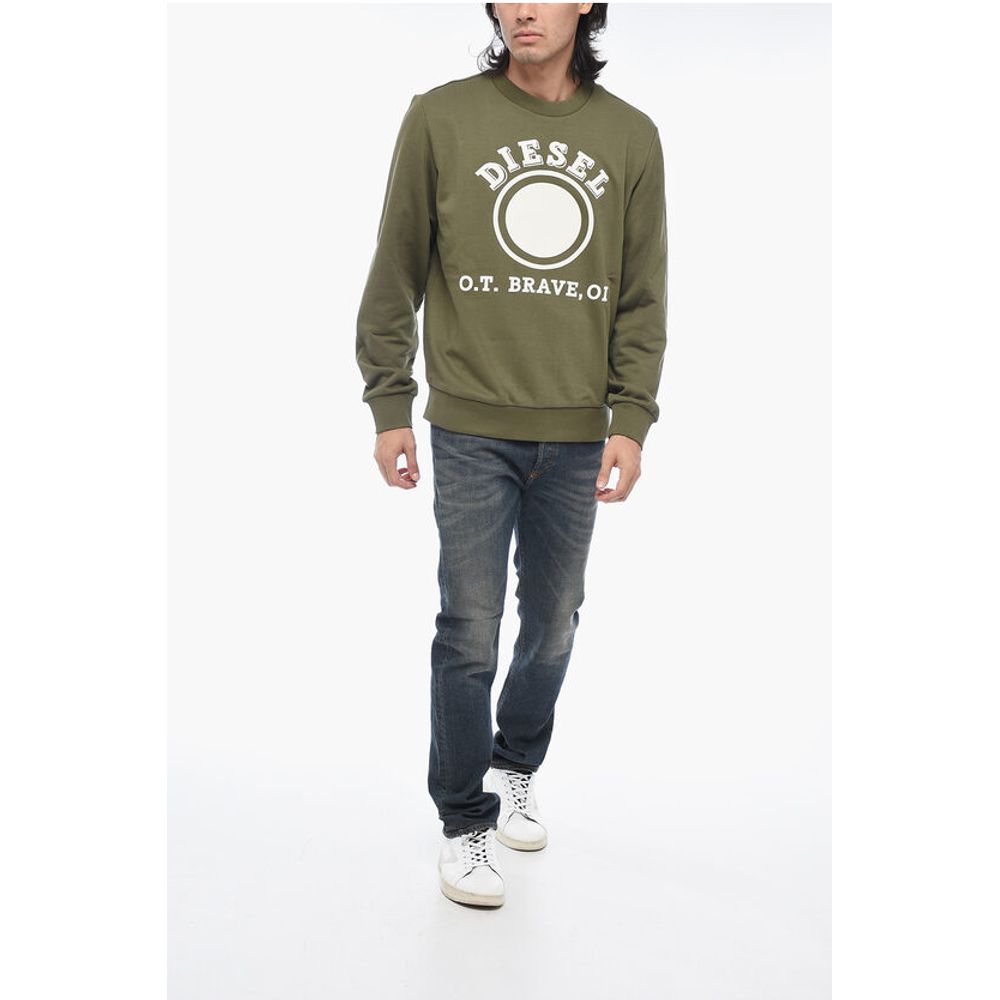 Diesel BRUSHED Cotton S-GINN-K35 Sweatshirt With Logo Print