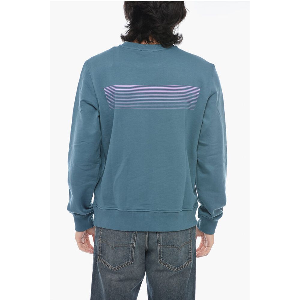 Diesel Brushed Cotton S-GINN-E3 Crewneck Sweatshirt With Logo Print