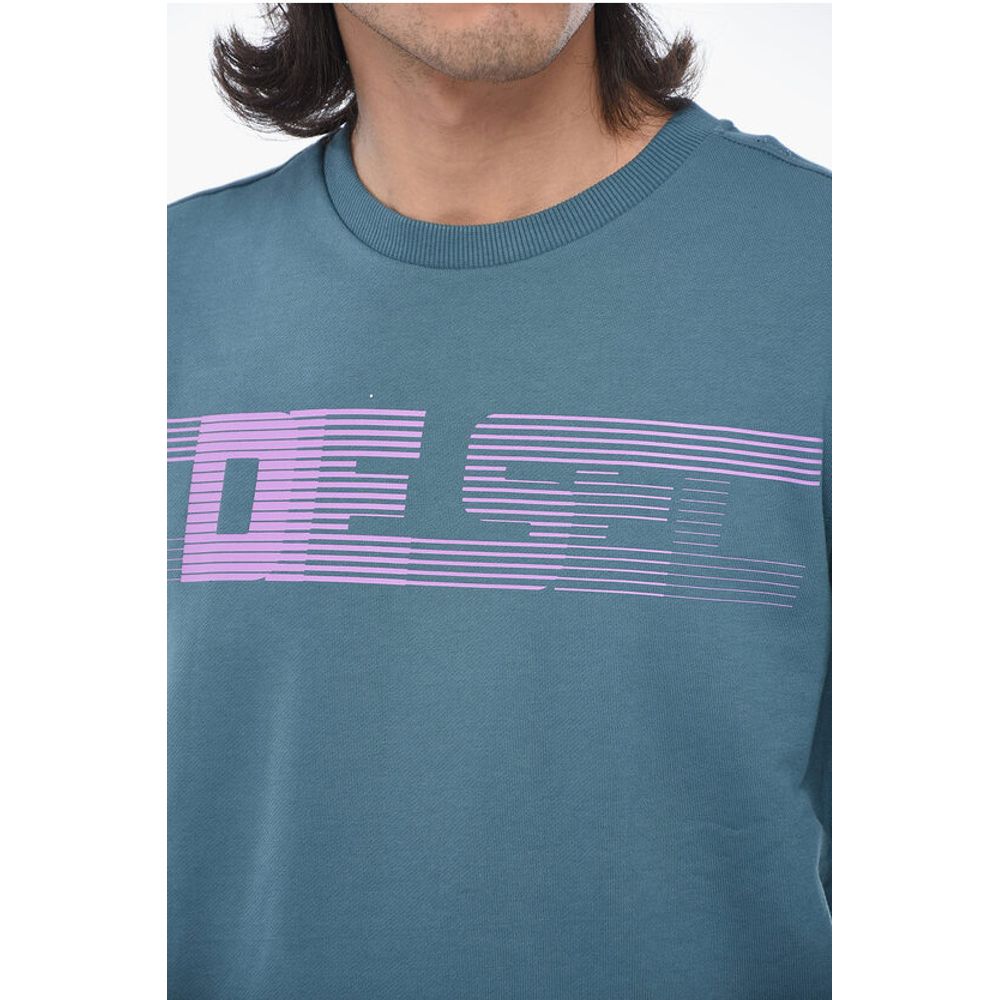 Diesel Brushed Cotton S-GINN-E3 Crewneck Sweatshirt With Logo Print