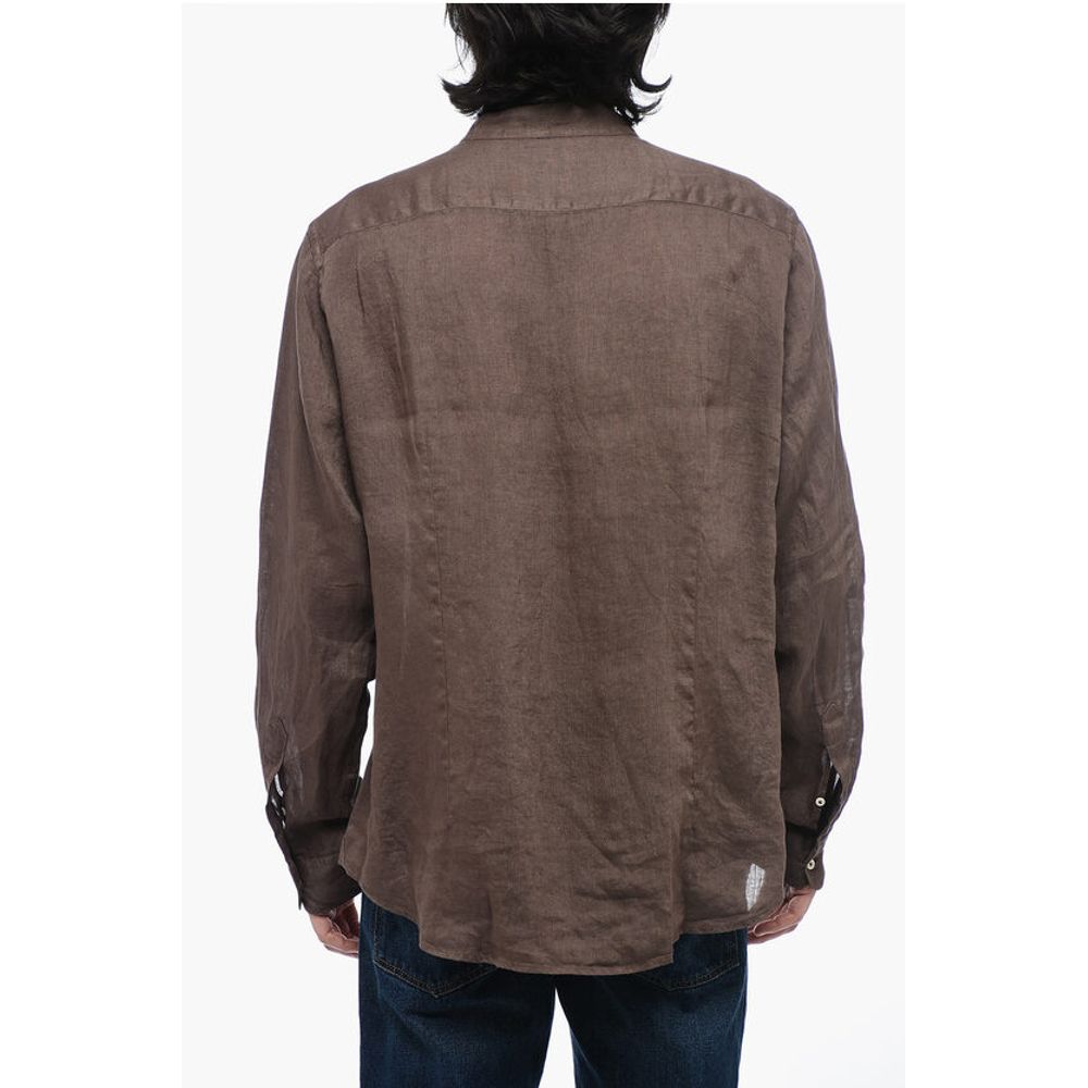 Altea Mandarin Collar Pure Linen Shirt