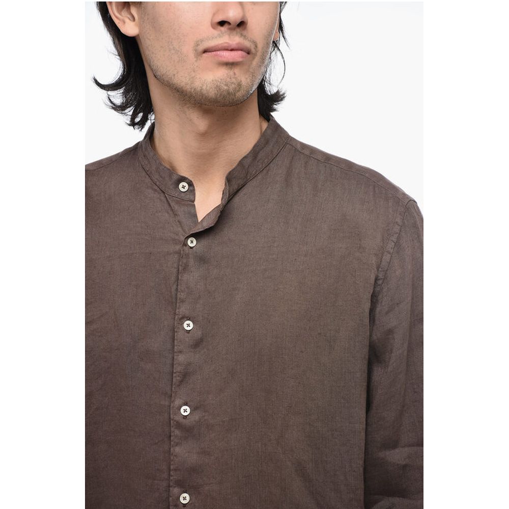 Altea Mandarin Collar Pure Linen Shirt