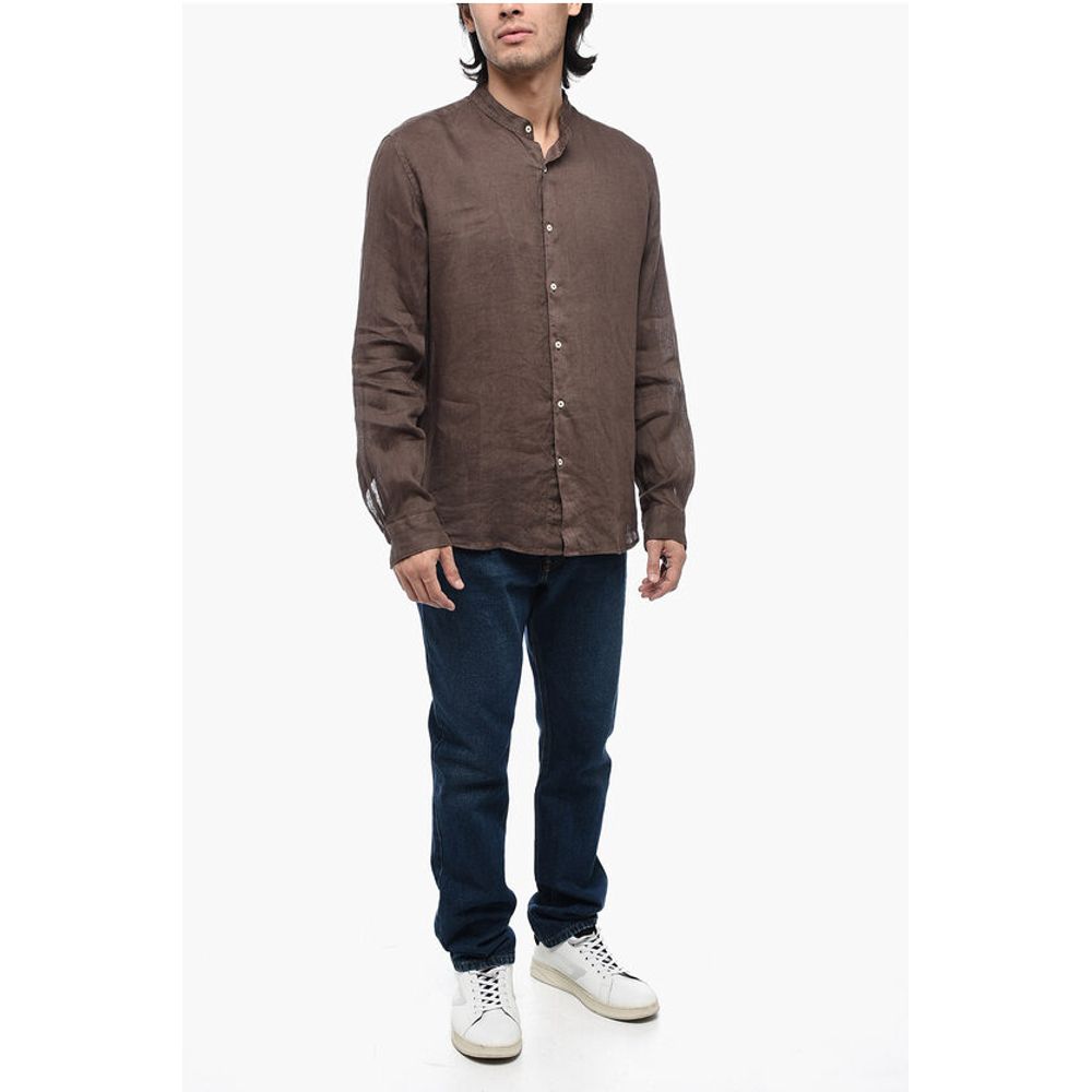 Altea Mandarin Collar Pure Linen Shirt