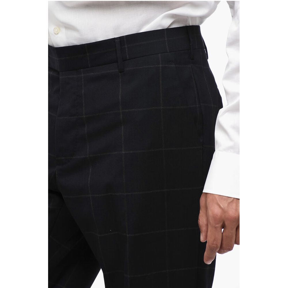 Berwich Virgin Wool Checked Pants