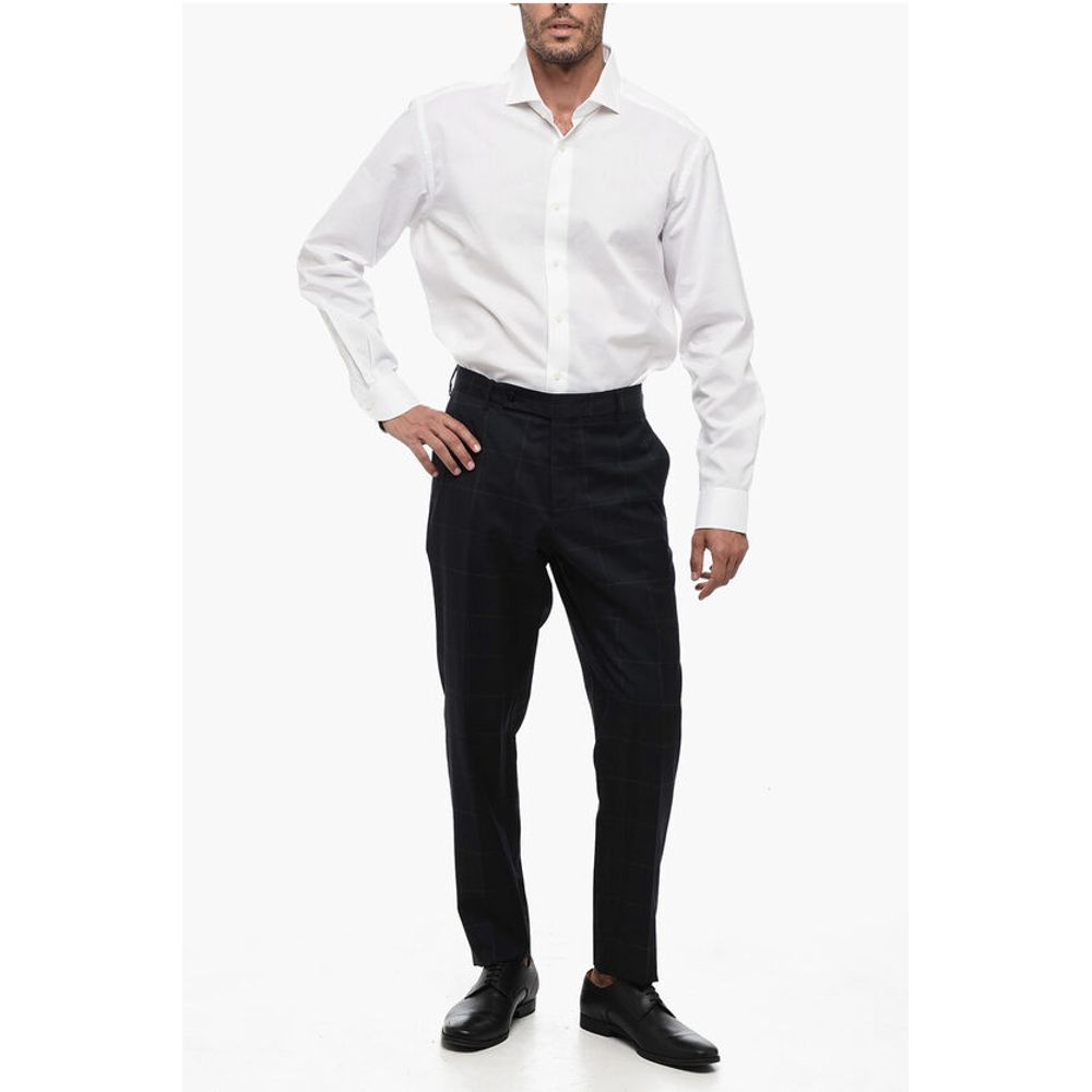 Berwich Virgin Wool Checked Pants
