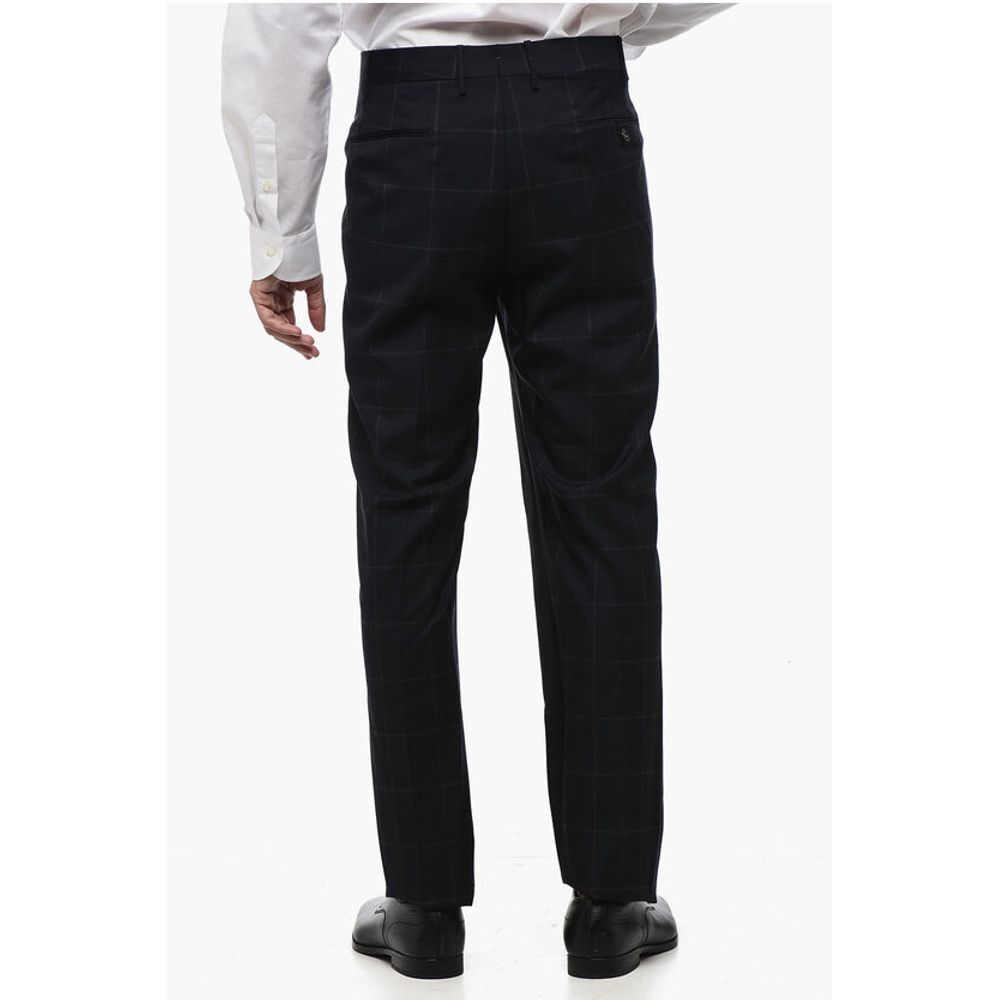 Berwich Virgin Wool Checked Pants