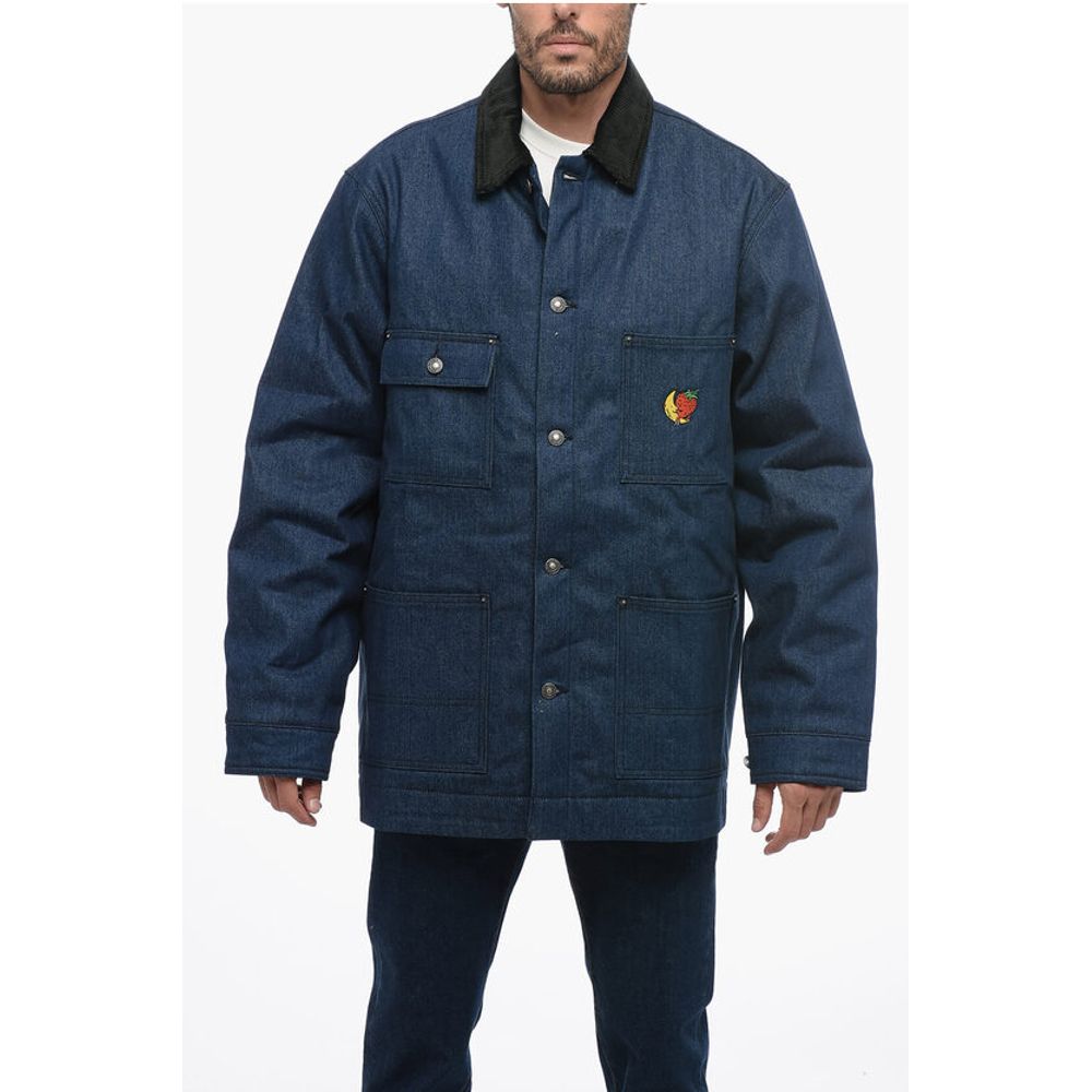 Sky High Farm Denim Utility Jacket with Velvet Collar