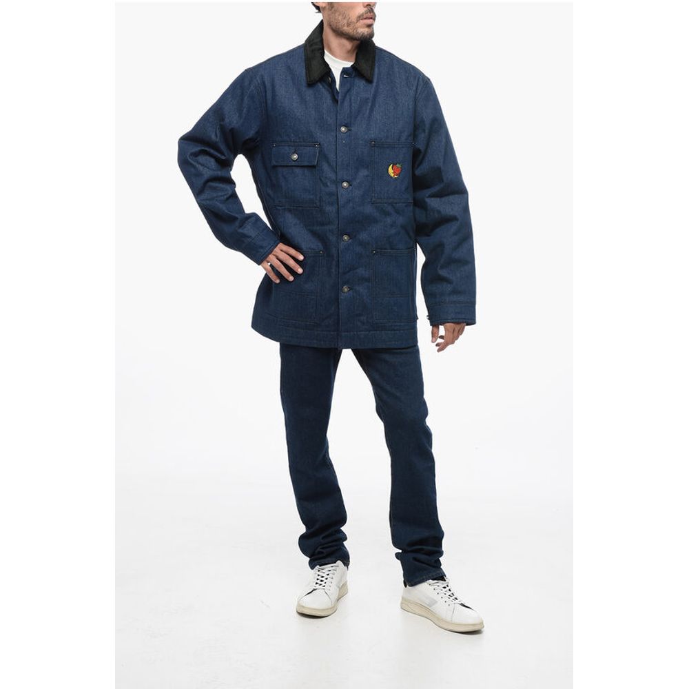 Sky High Farm Denim Utility Jacket with Velvet Collar
