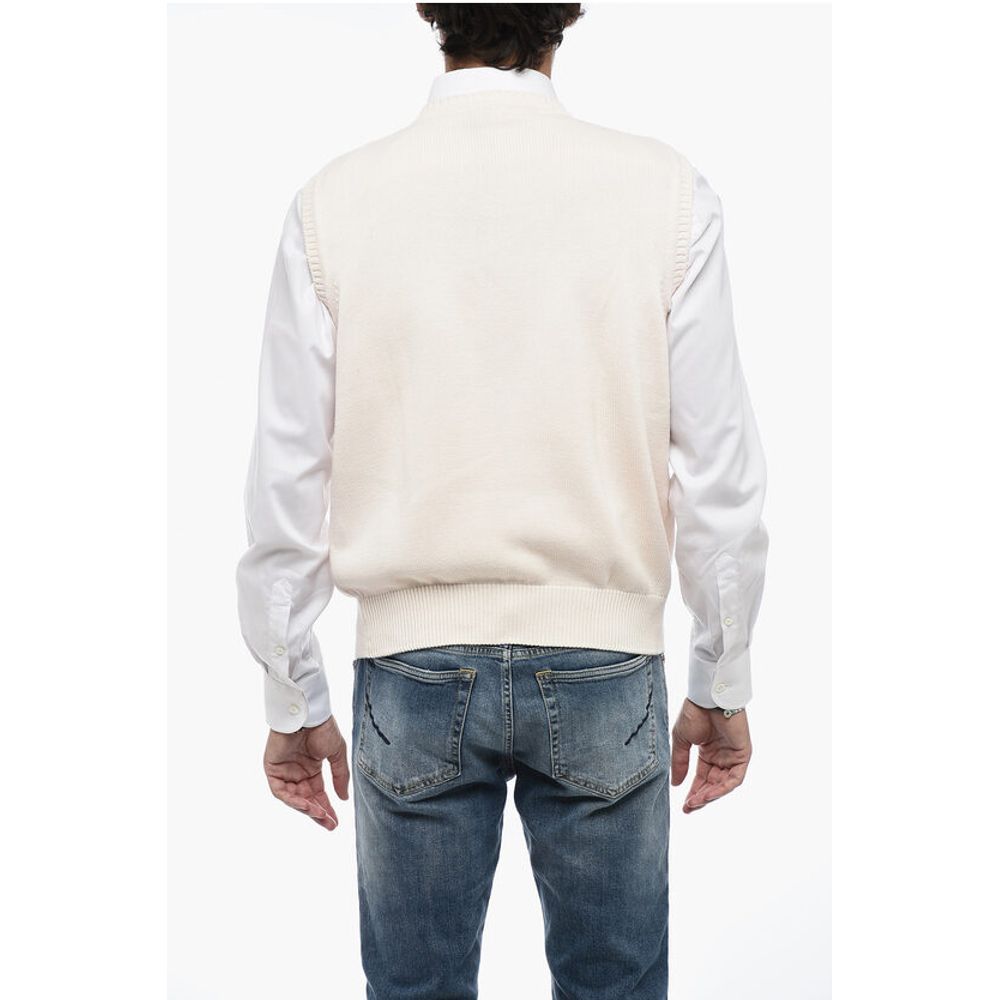 Corneliani Cotton Knit Crewneck Vest