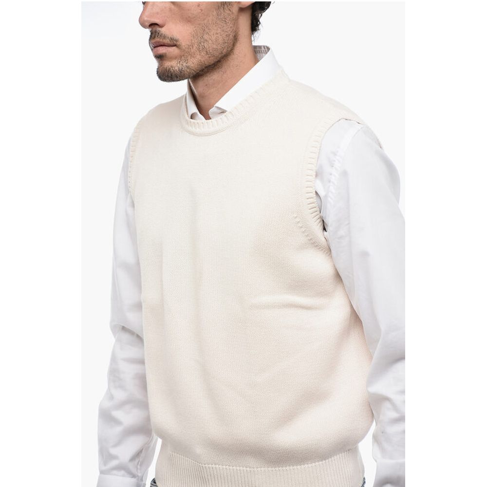 Corneliani Cotton Knit Crewneck Vest