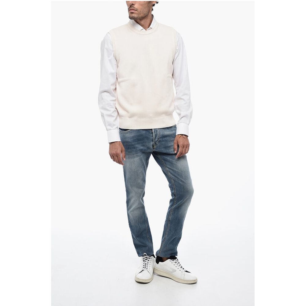 Corneliani Cotton Knit Crewneck Vest