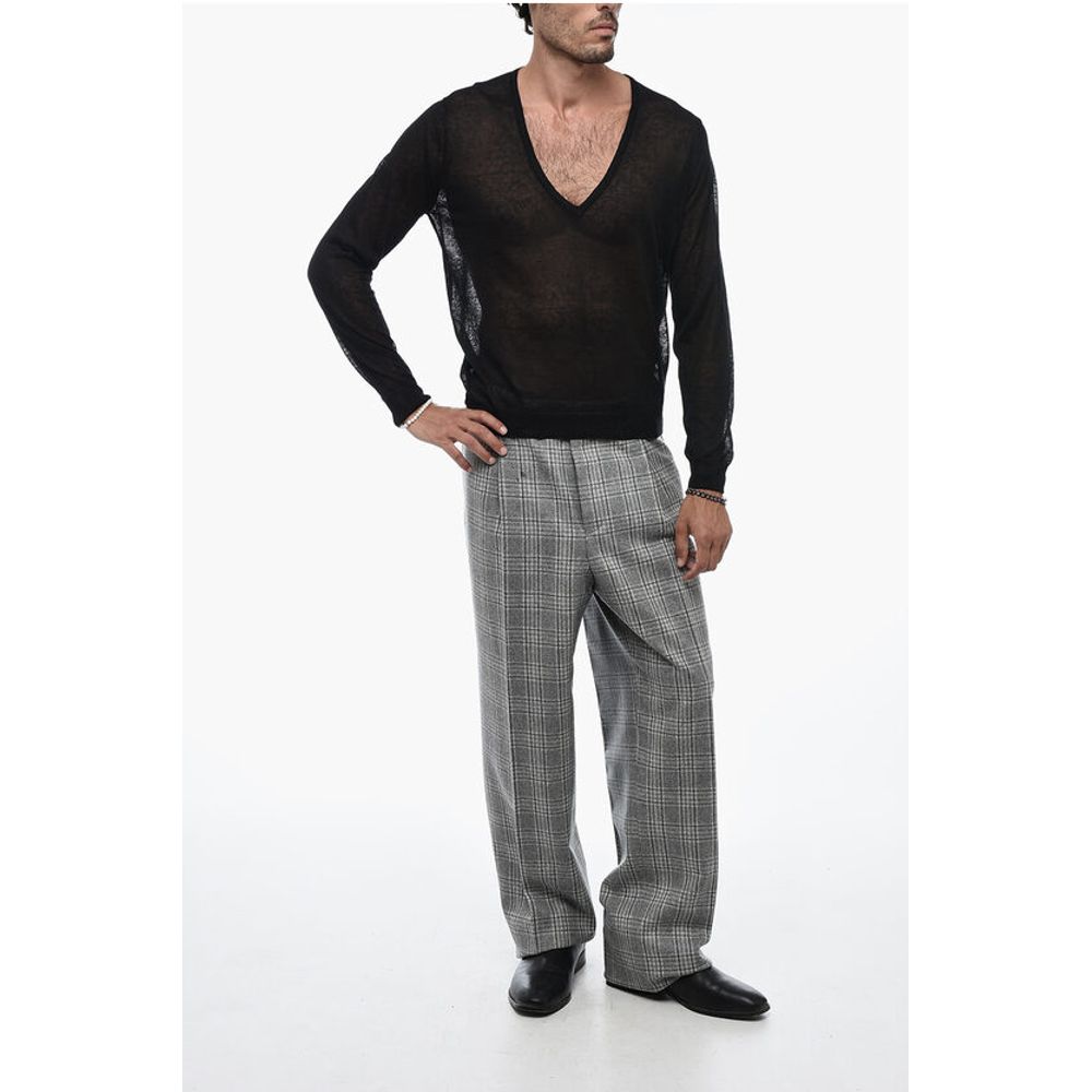Corneliani TREND V-Neck Linen Blend Pullover