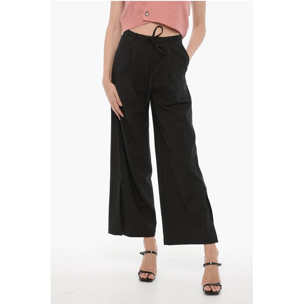 Eudon Choi Single-Pleat Wide Leg Wool TANDIN Pants