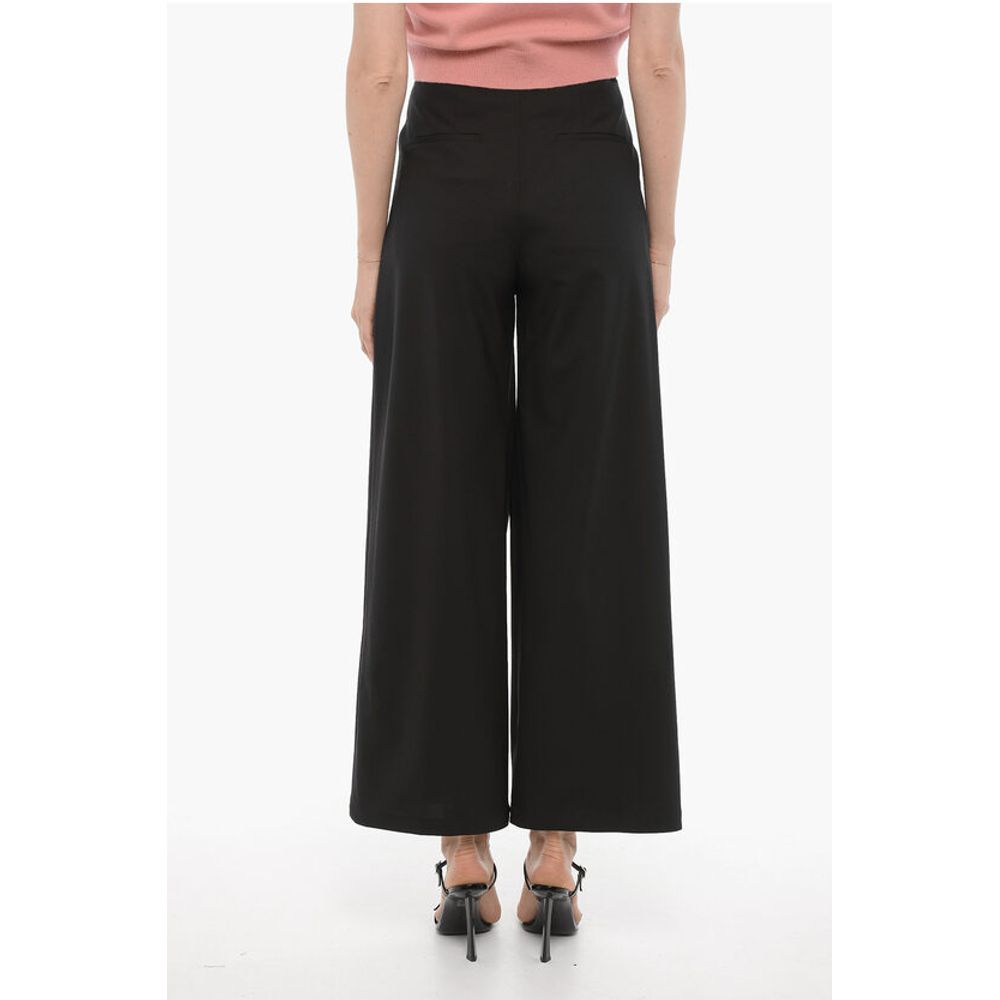 Eudon Choi Single-Pleat Wide Leg Wool TANDIN Pants