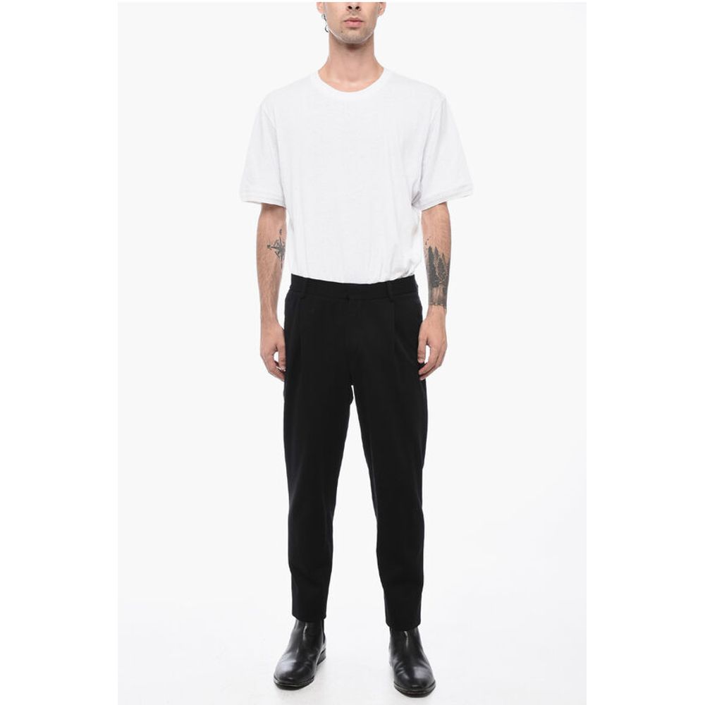 Corneliani CC COLLECTION Single-pleated Jersey Pants