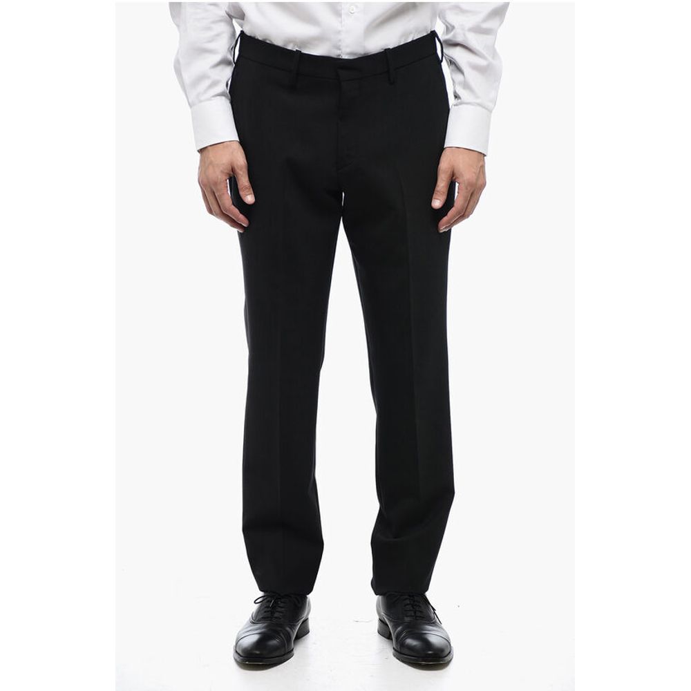 Neil Barrett Wool Blend Slim Fit Pants with Belt Loops