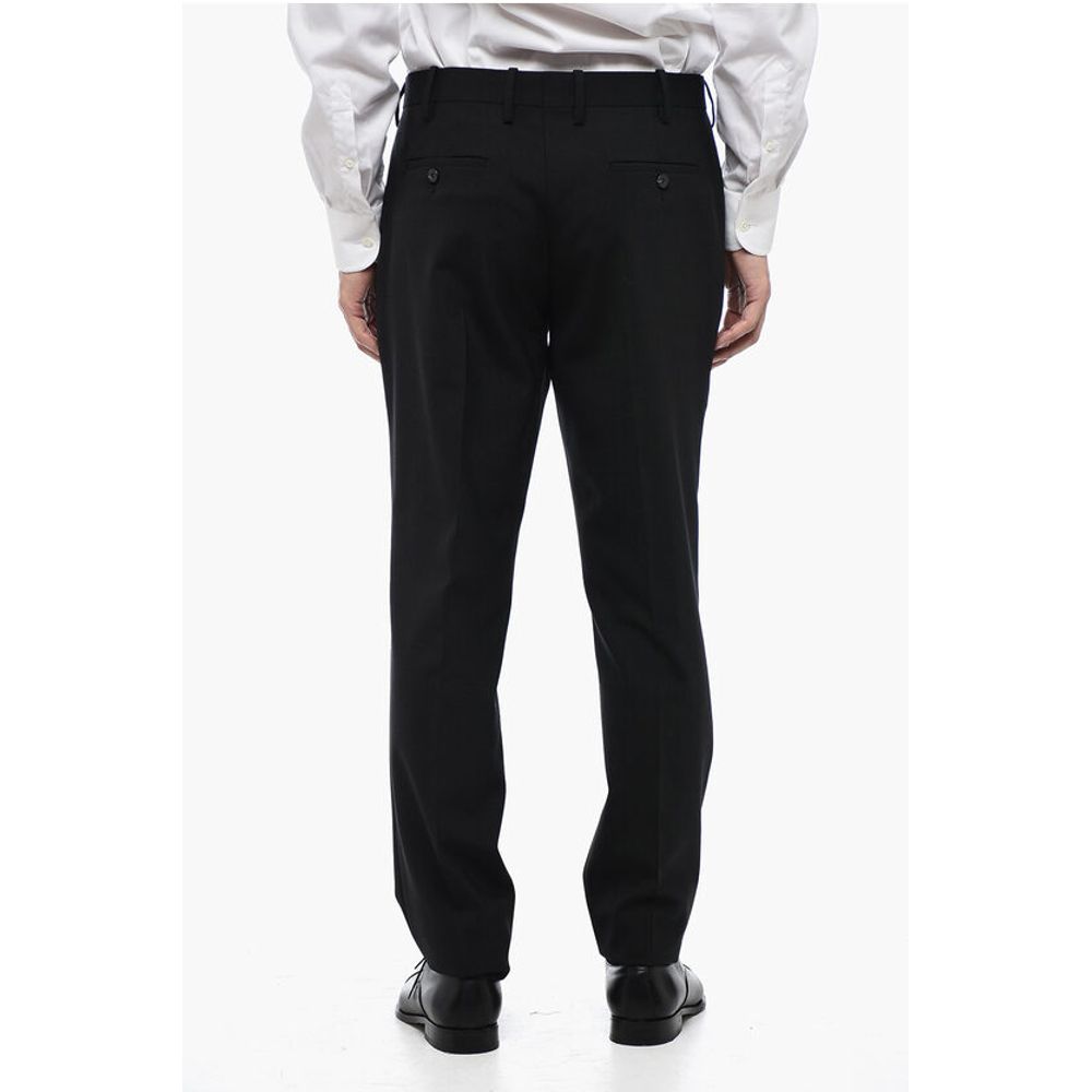Neil Barrett Wool Blend Slim Fit Pants with Belt Loops